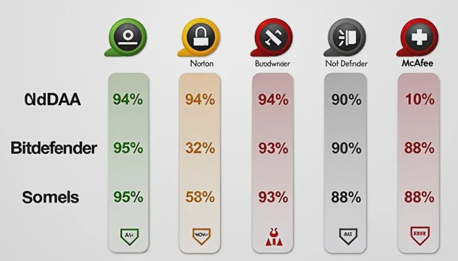 Anti-phishing tool block rate comparison chart.