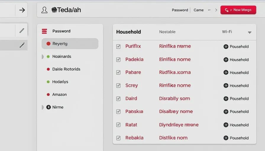 Family password manager shared vault dashboard.
