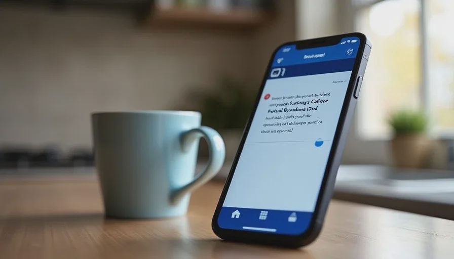 IT professional clicking bank scam text while distracted.