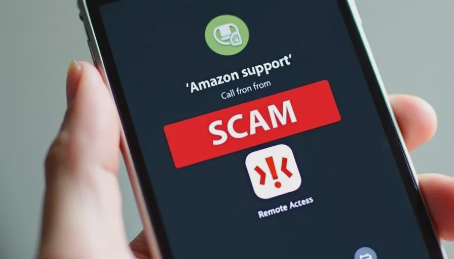 Fake support call and remote access warning.