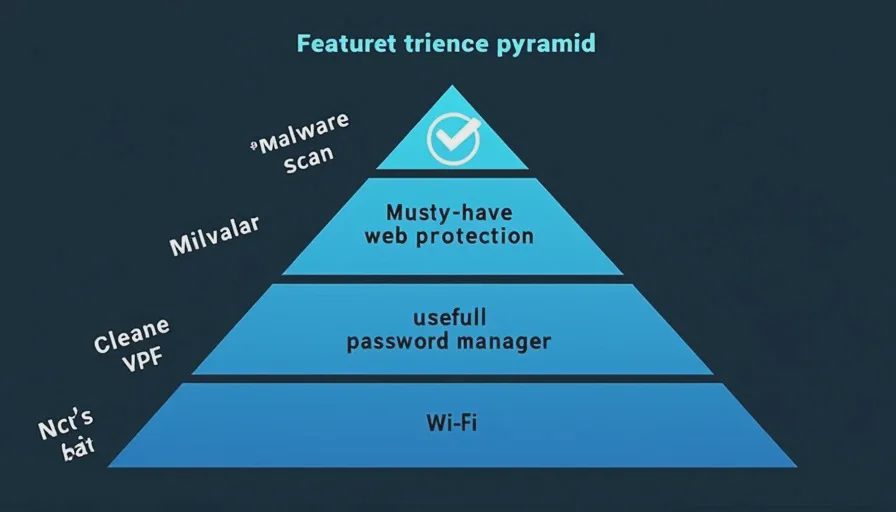 Security feature priority pyramid for families.