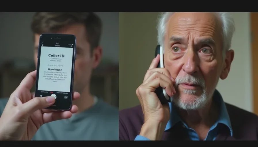 Grandparent receiving emergency call from fake grandson.